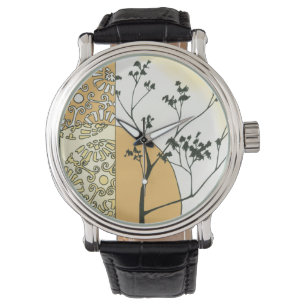 Montre Silhouette clairsemée d'arbre par Megan Meagher