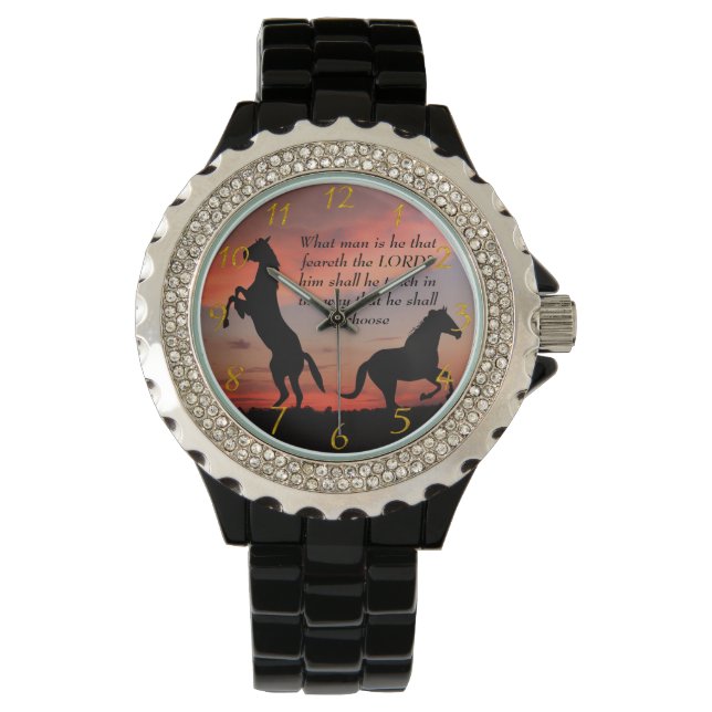 Montre silhouette de Black Stallone (devant)