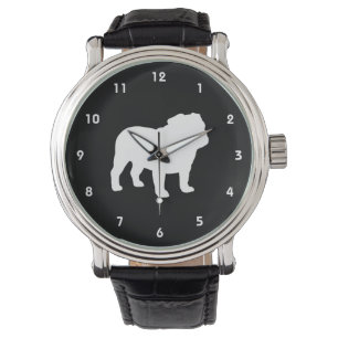 Montre Silhouette de Bouledogue Anglais