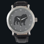 Montre Silhouette de Bulldog anglais<br><div class="desc"></div>