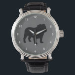 Montre Silhouette de Bulldog anglais<br><div class="desc"></div>