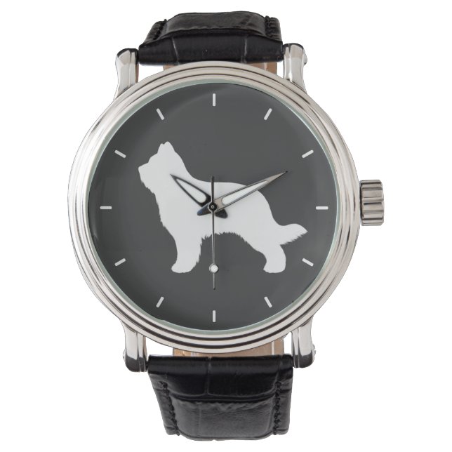 Montre Silhouette de chien Briard (devant)