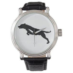 Montre Silhouette de chien de saut