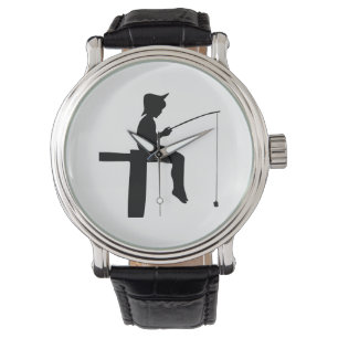 Montre Silhouette de garçon de pêche