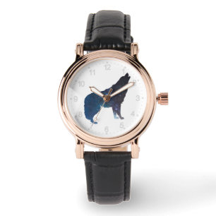 Montre Silhouette de l'univers du loup - Choisir la coule