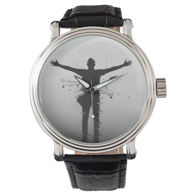 Montre Silhouette de musicien (devant)