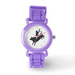 Montre Silhouette de Rodeo Bull Ride