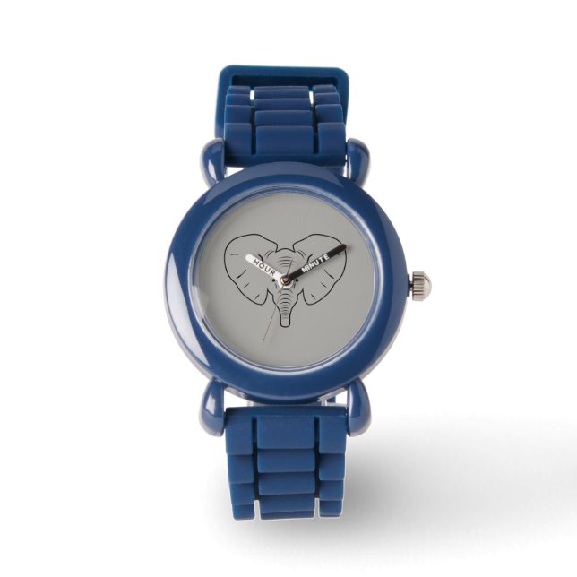 Montre Silhouette du visage de l'éléphant (Recto)