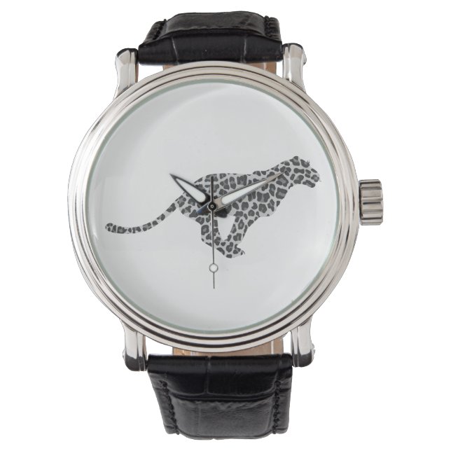 Montre Silhouette gris léopard et gris clair (devant)