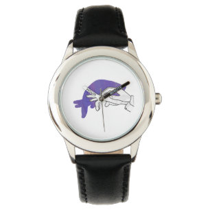 Montre Silhouette main Anteater violet