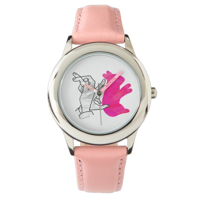 Montre Silhouette main Rabbit rose (devant)