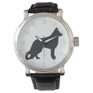 Montre Silhouette noire du berger allemand