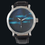 Montre Silhouettes de poisson bleu translucide<br><div class="desc">Ce dessin animé d'un groupe de poissons translucides bleus nageant sera un grand ajout à n'importe quel produit Zazzle et apportera une grande pop de couleur. Prenez-le aujourd'hui !</div>
