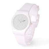 Montre Silicone blanche | Personnalisable et éléga (Angle)
