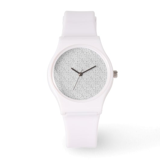Montre Silicone blanche | Personnalisable et éléga (Recto)
