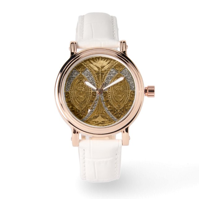 Montre Silver And Gold Art Deco Pattern (Recto)