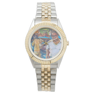 Montre silver and gold two-tone bracelet watch