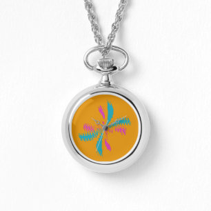 Montre Simple Abstrait Papillon Motif Messy Vol