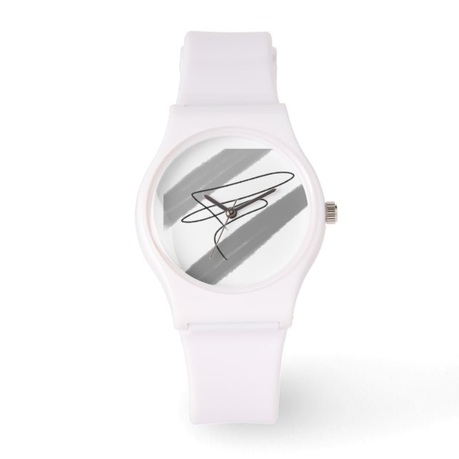 Montre Simple application abstraite couleur rose violet s (Recto)