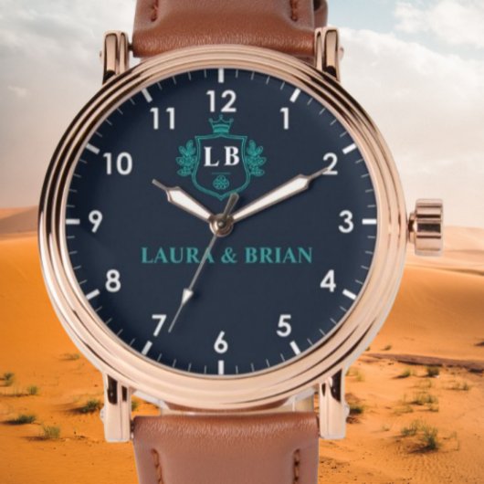 Montre Simple Blue elegant Monogram