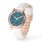 Montre Simple Blue Monogram couple names  (Angle)