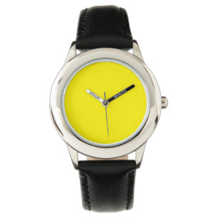 Montre simple couleur solide minimale personnalisée