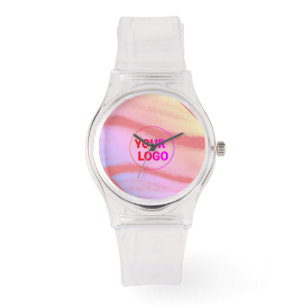 Montre simple et minimal ajouter votre logo aquarelle