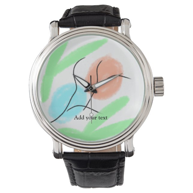 Montre simple minimum ajouter votre nom MONOGRAM GROOMSME (devant)