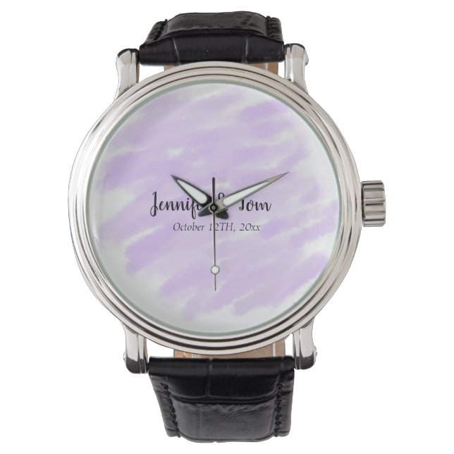 Montre simple minimum ajouter votre nom unité de mariage  (devant)