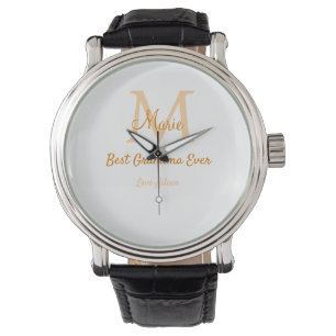 Montre simple minimum meilleur grand-mère jamais orange m