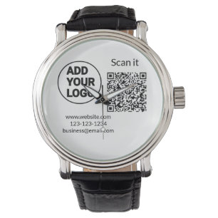 Montre Simple minimum q r code ajouter logo code d'analys