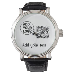 Montre Simple minimum q r code ajouter logo code d'analys