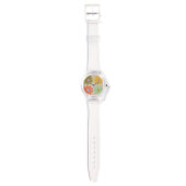 Montre Simple Pastel Vintage Flower Pattern (Sangle)