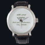 Montre Simple vert minimal ajouter votre nom de texte pho<br><div class="desc">conception</div>