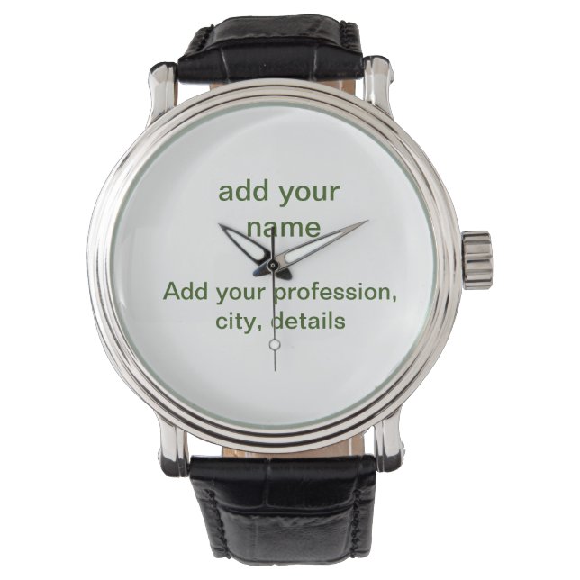 Montre Simple vert minimal ajouter votre nom de texte pho (devant)