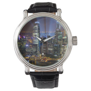 Montre Singapour centre-ville la nuit