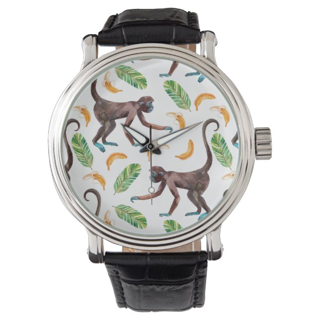 Montre Singes sucrés Jonglant des bananes (devant)