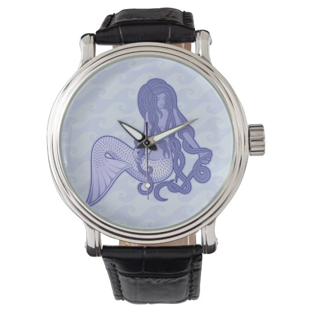 Montre Sirène assise bleue (devant)