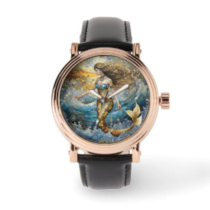 Montre Sirène dans les vagues de l'océan