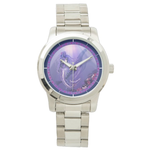 Montre Sirène d'océan violet (devant)