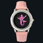 Montre Sirène Ocean Glow_Pink-on-Black<br><div class="desc">Affichez votre amour pour l'océan et toute sa majesté sous-marine avec notre Ocean Glow,  des icônes maritimes,  une montre à poignets de sirène rose sur noir. Pour d'autres options de conception,  il suffit de cliquer sur "Customisez-le" et c'est parti!</div>