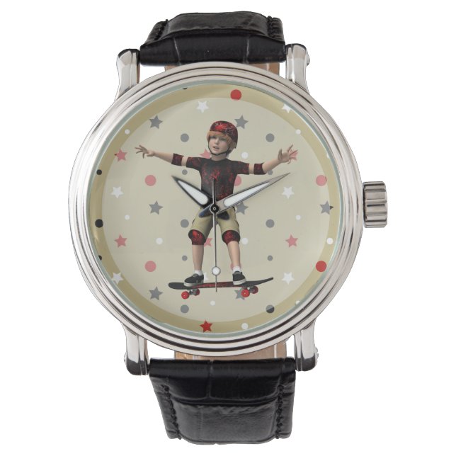 Montre Skateboardeur (devant)