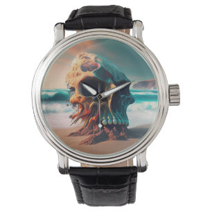 Montre Skull on the beach