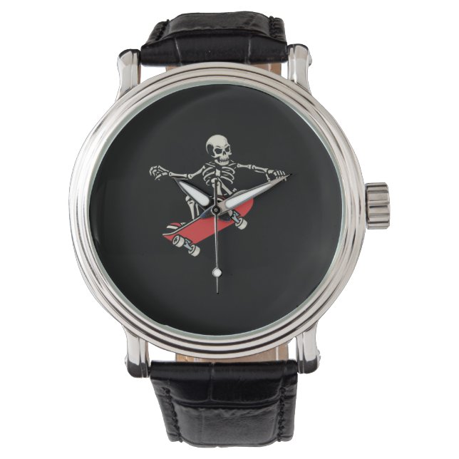 Montre skull skateboding ollie (devant)