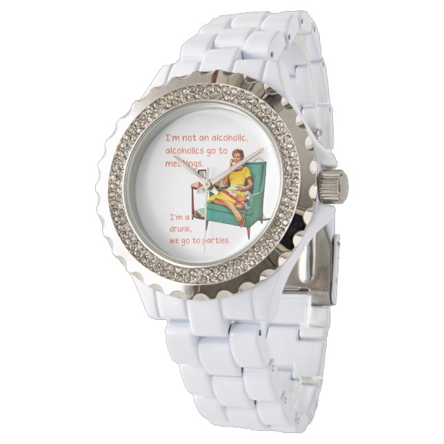 Montre SlipperyJoe socialiser la fête de la boisson vinta (Incliné)