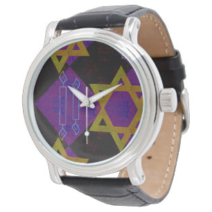 Montre SlipperyJoe's Happy Hanoukka Star de David menorah