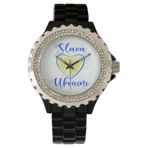 Montre Slogan Slava Ukraïni Gloire à l'Ukraine cœur