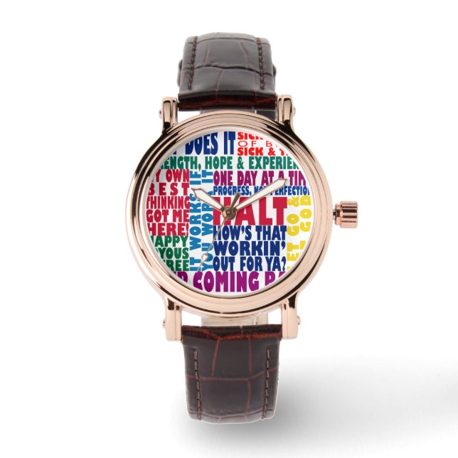 Montre Slogans en 12 étapes (Recto)