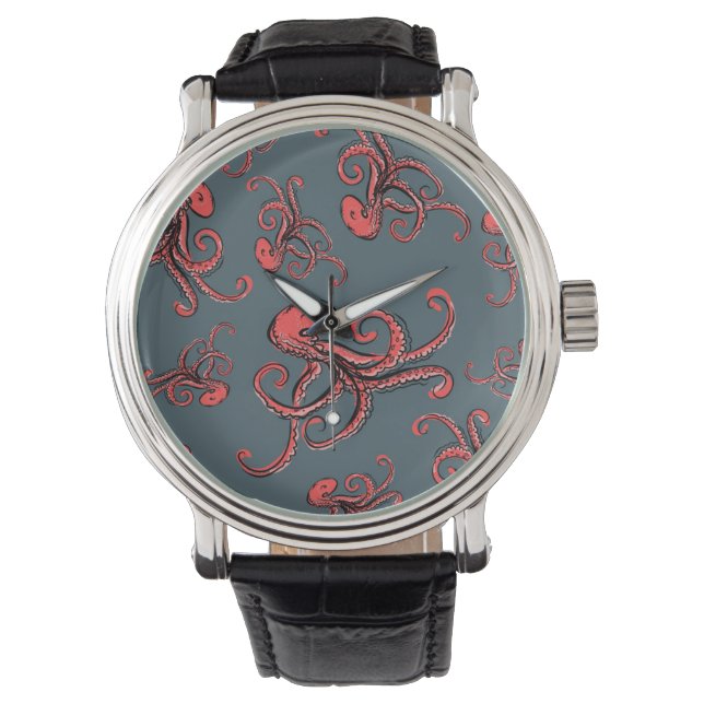 Montre Sneaky Octopus Pattern (devant)
