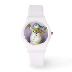 Montre Snowman avec Mittens d'hiver
